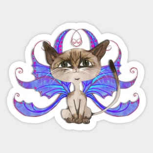 Siamese Fairy kitten Sticker